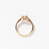 Opal Ring WIth Diamond Accents 14K Yellow Gold