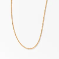 10K Yellow Gold Diamond Cut Square 1.2mm Wheat Chain (18")