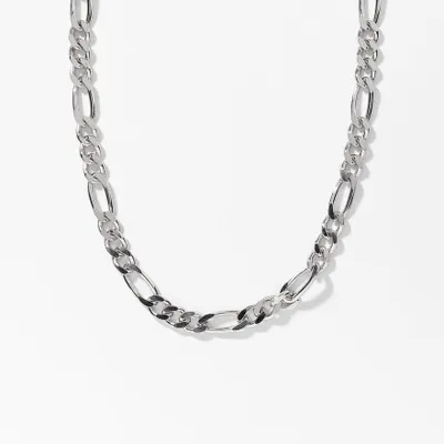 4mm Silver Figaro Chain (24”)