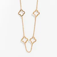 Open Flower Necklace in 10K Yellow Gold