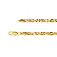 10K Yellow Gold 3.70mm Diamond Cut Rope Chain (22")