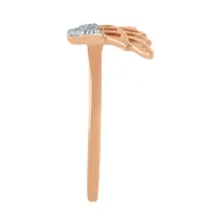 Angel Wing Diamond Ring 10K Rose Gold (0.05 ct tw)