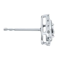 Pear Shape Diamond Halo Stud Earrings in 10K White Gold (0.20 ct tw)