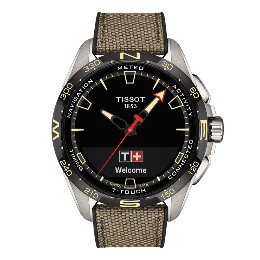 Tissot T-Touch Connect Solar Beige Strap Titanium - T1214204705107