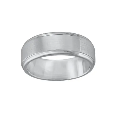 Men’s Brushed Centre 8mm Tungsten Wedding Band Size