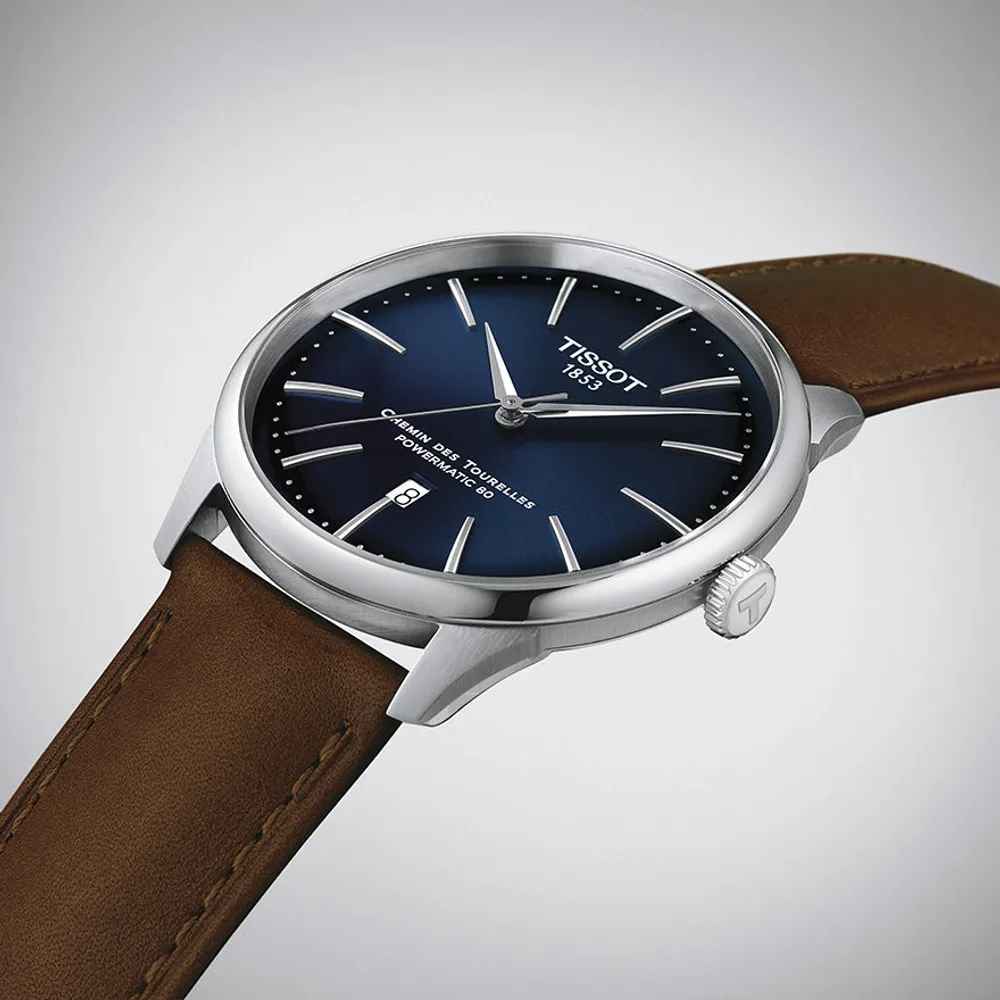 Tissot Chemin des Tourelles Powermatic 80 42mm Blue Dial | T1394071604