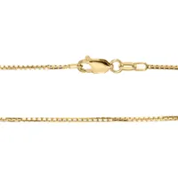 10K Yellow and White Gold 1.00 mm Diamond Cut Box Chain (16")