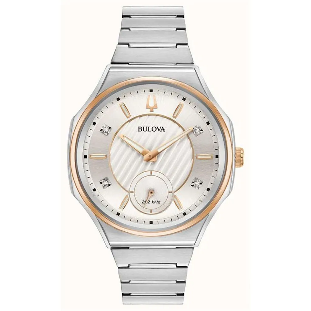 Bulova Women's Curv Watch In Two Tone Stainless Steel | 98P182