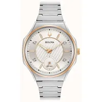 Bulova Women's Curv Watch In Two Tone Stainless Steel | 98P182