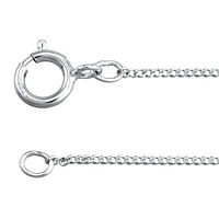 10K White Gold 1.00mm Curb Chain (18")