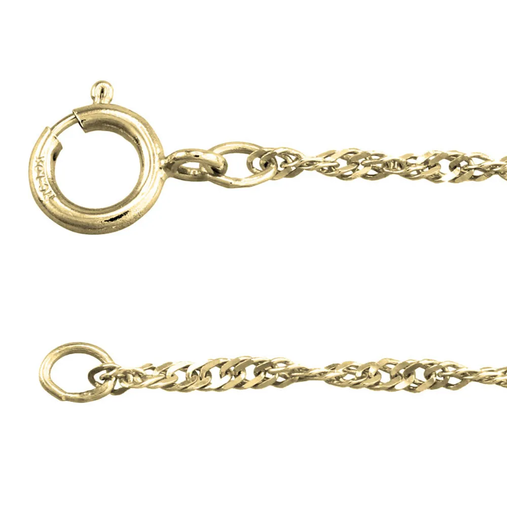 10K Yellow Gold 1.5mm Singapore Chain (16")