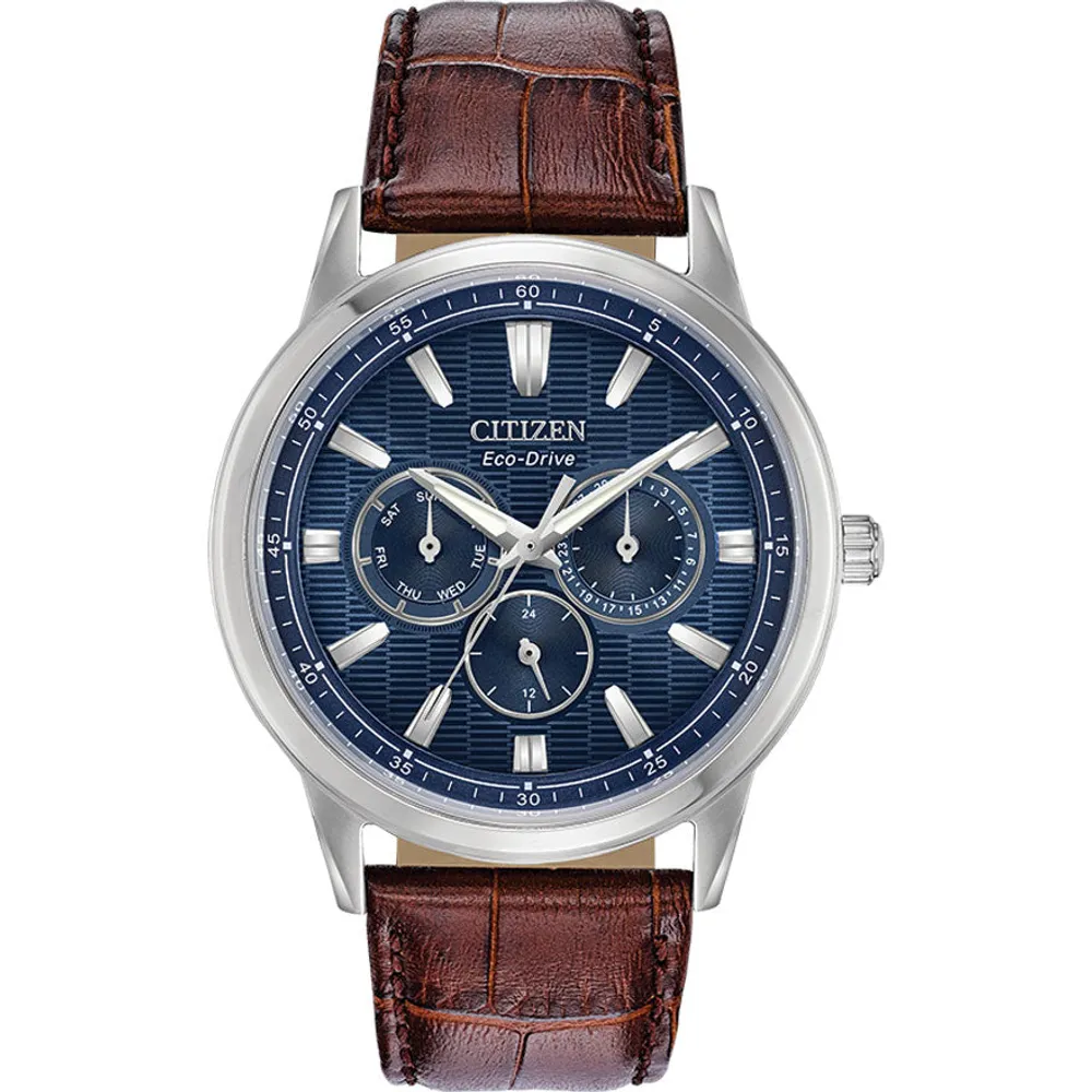 Citizen Men's Corso Eco-Drive Stainless Steel Blue Dial Watch | BU2070