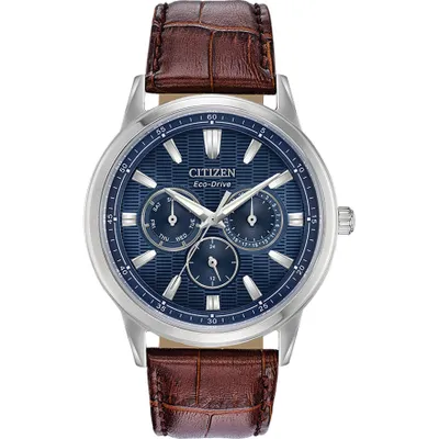Citizen Men's Corso Eco-Drive Stainless Steel Blue Dial Watch | BU2070