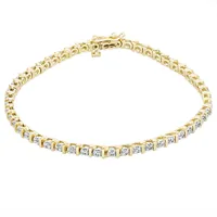 Diamond Bar Tennis Bracelet in 10K Gold (1.00ct tw