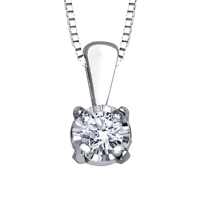 10K Gold Diamond Pendant (0.03 ct tw