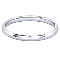 Low Dome Comfort Fit Wedding Band 14K White Gold (2MM)