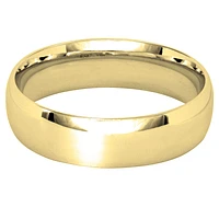 Low Dome Comfort Fit Wedding Band 14K Yellow Gold (5MM)