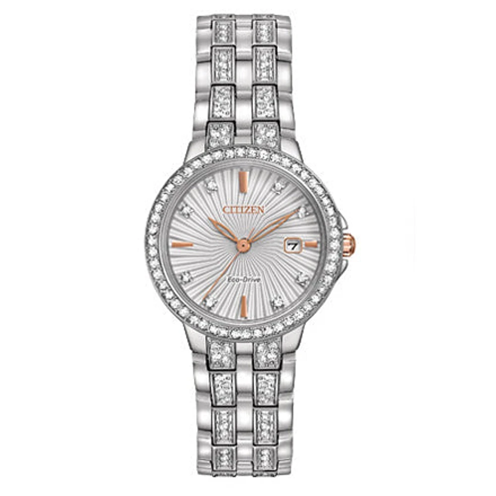 Citizen Women's Silhouette Crystal Eco-Drive Stainless Steel Watch | E