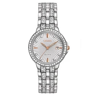 Citizen Women's Silhouette Crystal Eco-Drive Stainless Steel Watch | E
