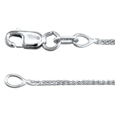 10K White Gold Square 0.8mm Wheat Chain (18")