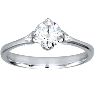 Lumina Ideal Cut Diamond Magnolia Solitaire Engagement Ring