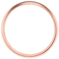 Low Dome Comfort Fit Wedding Band 14K Rose Gold (2MM)