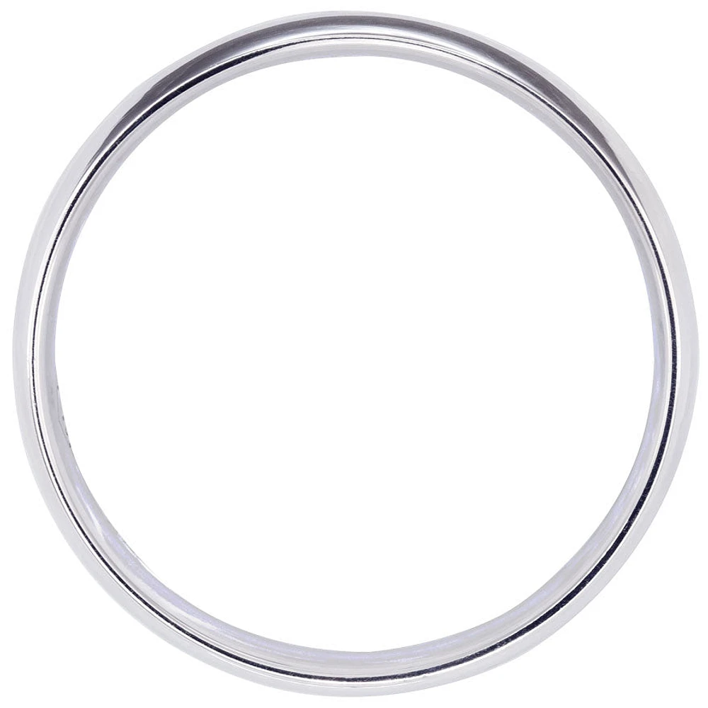 Low Dome Comfort Fit Wedding Band 14K White Gold (2MM)