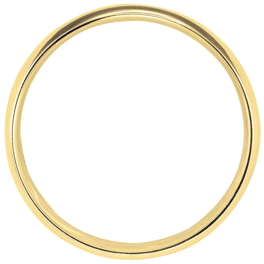 Low Dome Comfort Fit Wedding Band 14K Gold (2MM