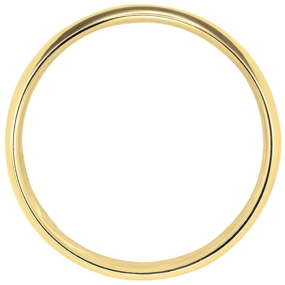 Low Dome Comfort Fit Wedding Band 10K Gold (3MM