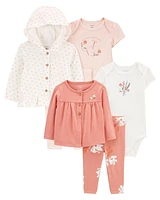 Baby 6-Piece Top, Bodysuits, Pants & Cardigan Set