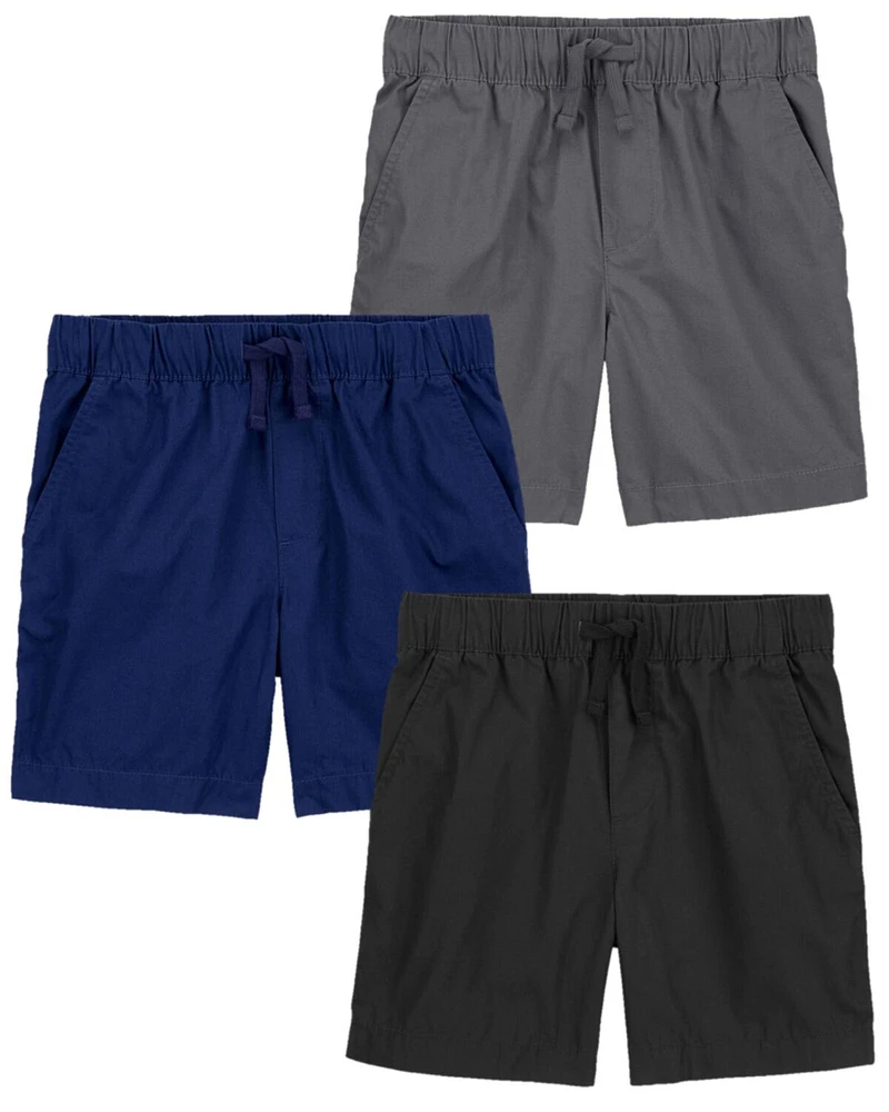 Kid -Pack Pull-On Poplin Shorts