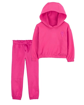 Baby 2-Piece Hooded French Terry Top & Pull-On Joggers Set