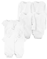 Baby 9-Pack Short Sleeve & Long Sleeve Cotton Bodysuits Set