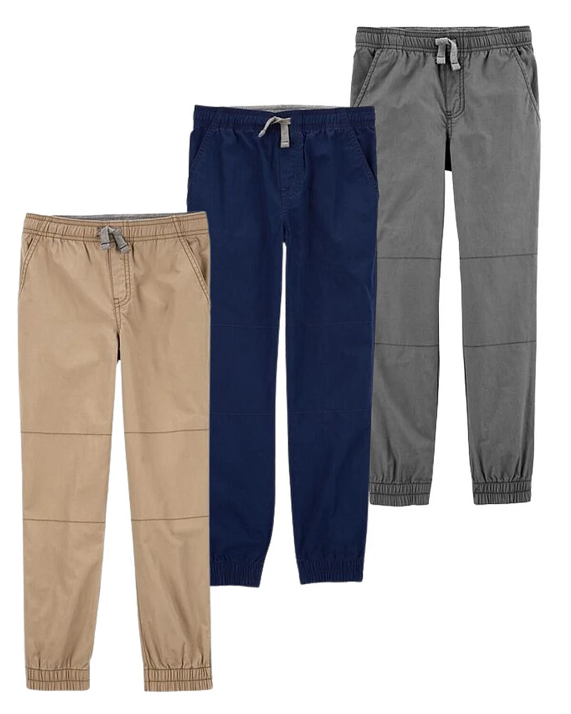 Kid 3-Pack Pull-On Joggers Set