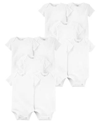 Baby 10-Pack Short Sleeve Cotton Bodysuits Set