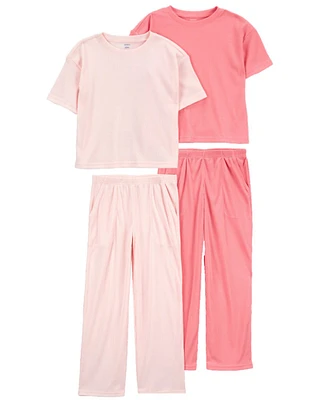 Kid 3-Piece Cropped Pajama Tees & Pants Set