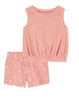 Kid 2-Piece Terry Tank & Pull-On Shorts Set