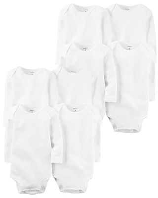 Baby 8-Pack Long Sleeve Cotton Bodysuits Set