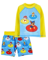 Toddler PAW Patrol Rashguard & Swim Trunks Set