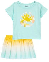 Baby 2-Piece Sunshine Tee & Ombré Skort Set