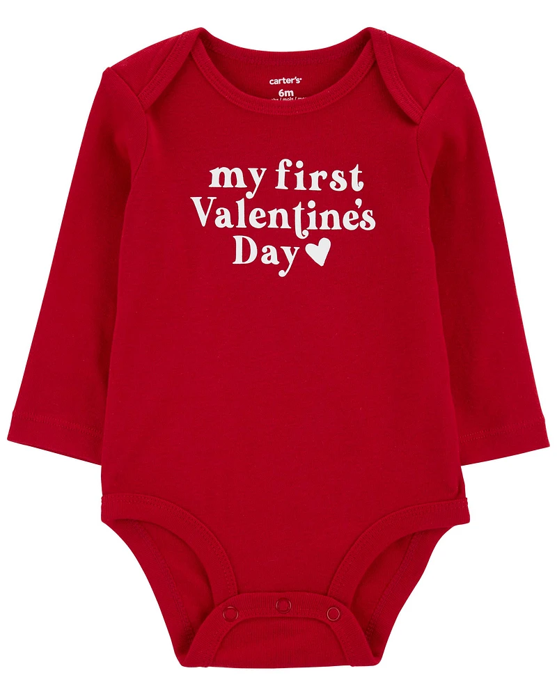 Baby My First Valentine's Day Bodysuit