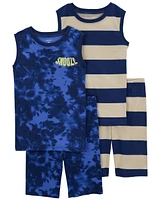 Kid 4-Piece 100% Snug Fit Cotton Pajamas