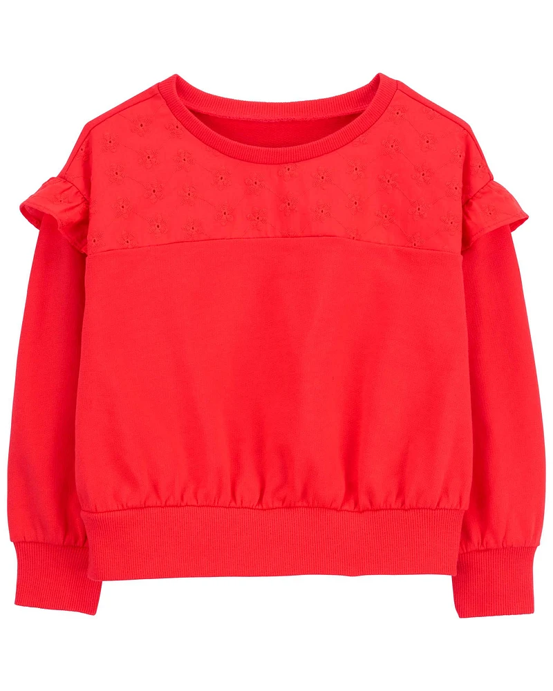 Baby Eyelet Crew Neck Top