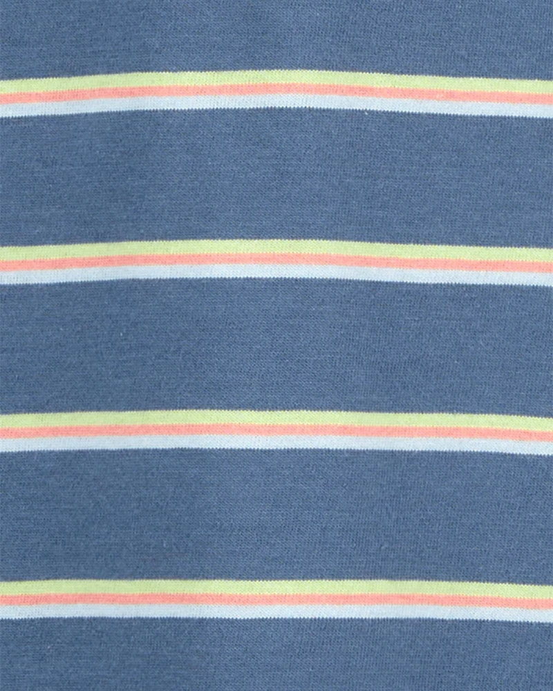 Kid Striped Jersey Polo Shirt