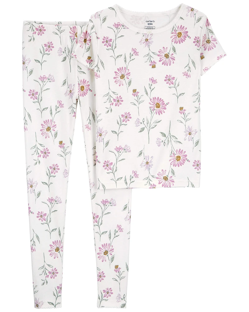 Kid 2-Piece Floral 100% Snug Fit Cotton Pajamas