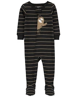 Toddler 1-Piece Sloth 100% Snug Fit Cotton Footie Pajamas