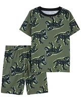 Kid 2-Piece Dinosaur Loose Fit Pajama Set