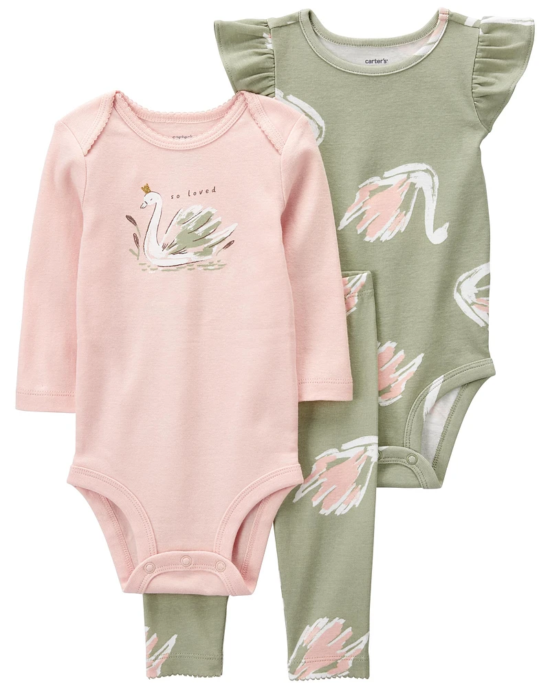 Baby 3-Piece Swan Little Character Set