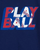 Toddler Play Ball Baseball Graphic Tee