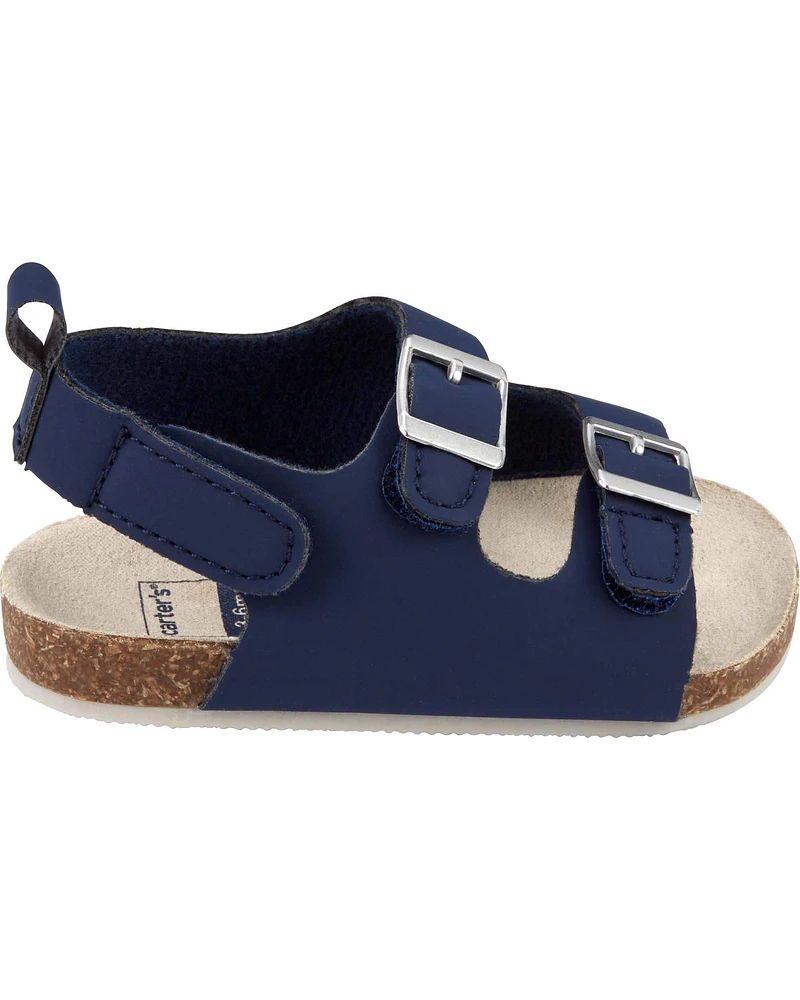 Baby Buckle Faux Cork Sandals